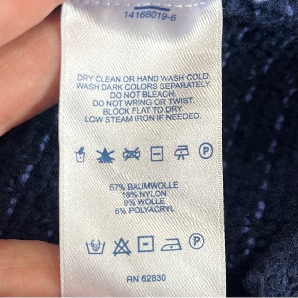 Lands End Cowlneck Sweater Women’s XS Navy Blue Turtleneck Pullover Classic Cozy - Picture 6 of 8